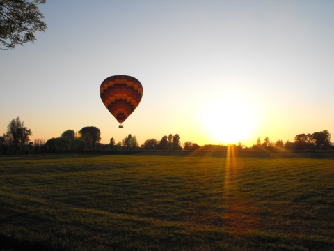 luchtballon boven Hoeksche Waard